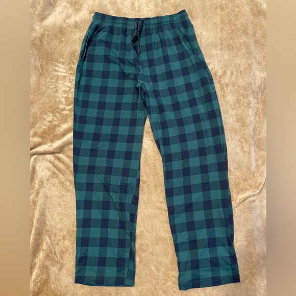 Perry Ellis Portfolio Green And Black Plaid Pajama Pants Size Large - Picture 1 of 4